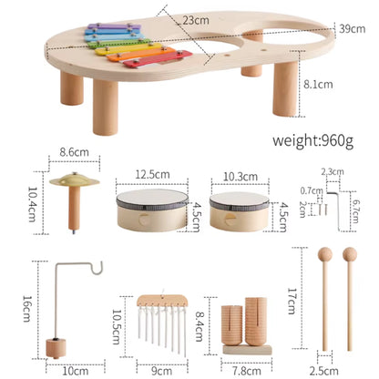Montessori Houten Muziekset – Educatief en Creatief Speelgoed voor Baby & Peuters