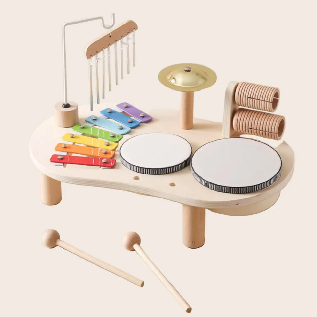 Montessori houten muziekset voor baby’s en peuters – educatief muzikaal speelgoed van Nulplus